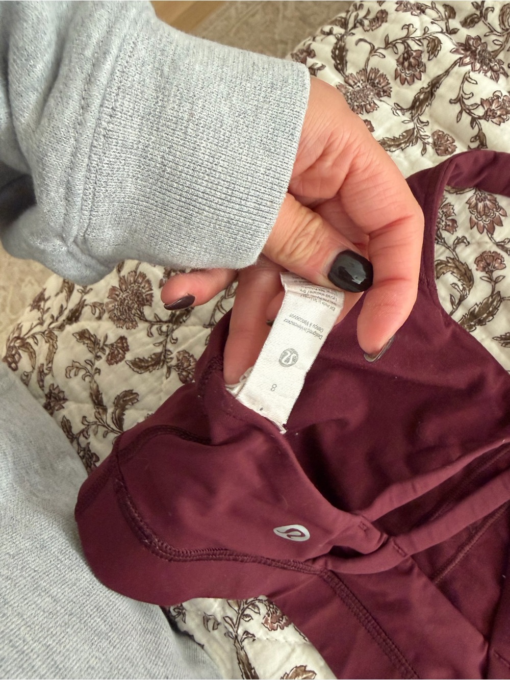LululemonStrappy Sports Bra - Burgundy - Picture 3 of 3